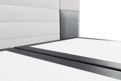 Luksusowe tapicerowane łóżko typu boxspring Majestic, Charcoal Light Grey, 160x200 cm