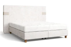 Luksusowe tapicerowane łóżko typu boxspring Palladium, Natural, 180x200 cm