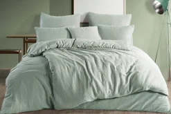 Muślinowa pościel, kolor jasnozielony, 160x200 cm + 2x 70x80 cm