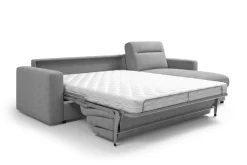 Narożna rozkładana sofa Lugano, szerokość 280 cm, prawy narożnik, Cloud 87