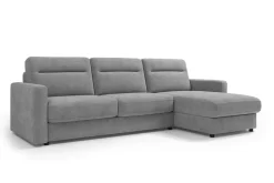 Narożna rozkładana sofa Lugano, szerokość 300 cm, prawy narożnik, Cloud 87