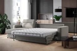 Narożna rozkładana sofa Lugano, szerokość 300 cm, prawy narożnik, Cloud 32
