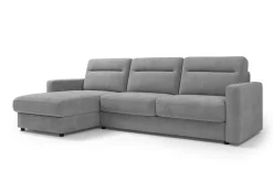 Narożna rozkładana sofa Lugano, szerokość 300 cm, lewy narożnik, Cloud 87
