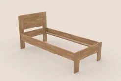 Pojedyncze łóżko z litego drewna Amien, buk, wersja BO101, 80x200 cm