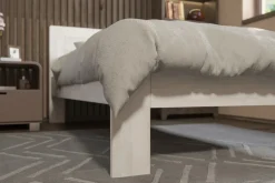 Pojedyncze łóżko z litego drewna Amien, buk, wersja BO102, 90x200 cm