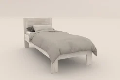 Pojedyncze łóżko z litego drewna Amien, buk, wersja BO102, 90x200 cm