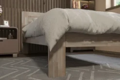 Pojedyncze łóżko z litego drewna Amien, buk, wersja BO105, 90x200 cm