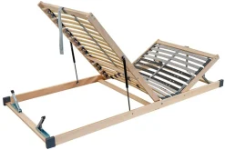 Stelaż do łóżka, z możliwością ręcznej regulacji i podnoszoną częścią znajdującą się pod nogami Duo Comfort HN P, 80x200 cm